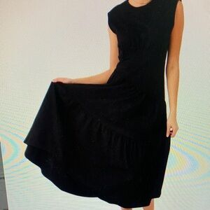 Frame Denim Black Midi Dress